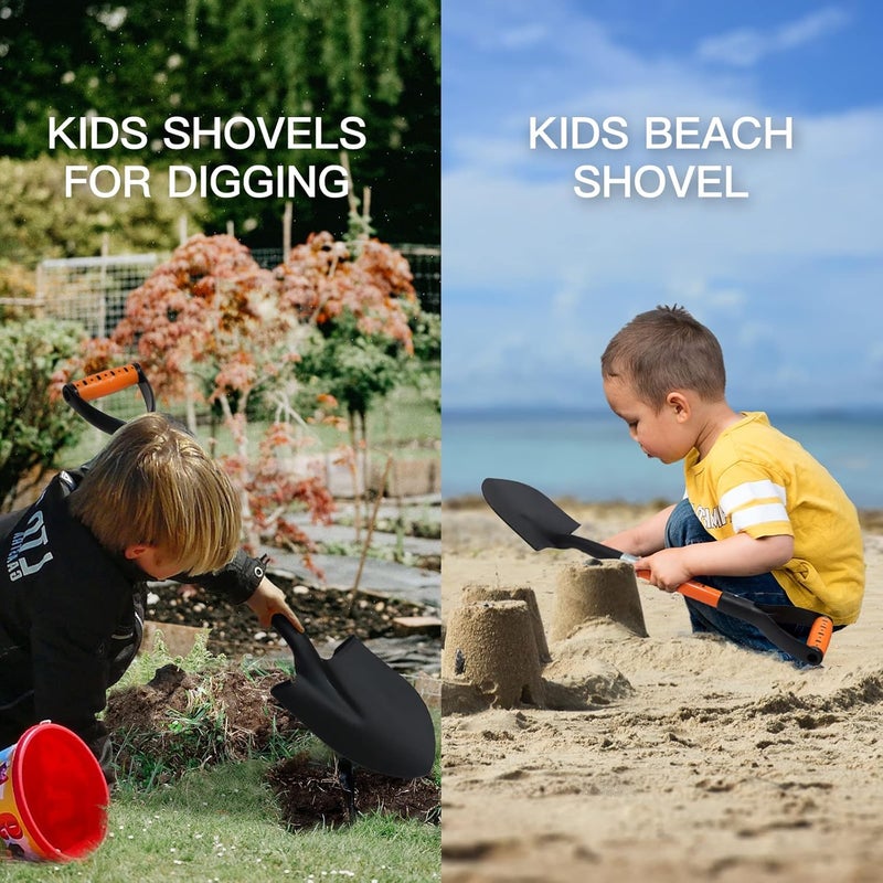 KOLEIYA Kids Shovel, Small Shovels for Digging , Overall Length 28 Inches, Mini D Handle Shovel ,Gardening Shovels ,Matel Beach Shovel ,Camping Shovel Matel+Fiberglass - Image 3